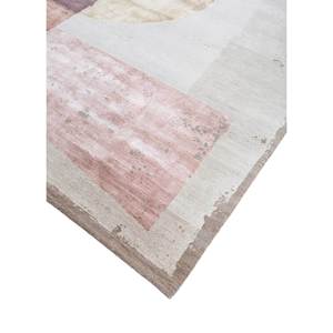 Alfombra Kavi Ivory de Lana y Seda de Bambú Anudada a Mano, Esk-330(3D), 10 mm de Grosor, Diseño Abstracto para Sala de Estar, Pasillo, Forma Rectangular - Product Image 2