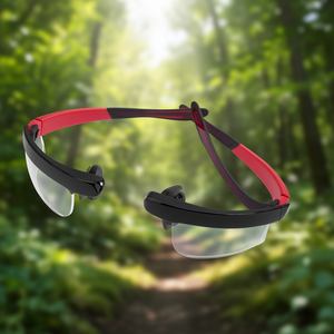 Safety <b>Glasses</b> 506 up EN 166/170 Black/Red Temples PC UNIVET - Product Image 3