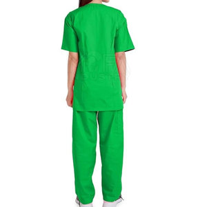 Women's High Quality 100% Cotton <b>Scrub</b> Suit with Short Sleeves Quick Dry & Breathable Customizable for Nurses - Product Image 2