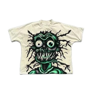 Camisetas de Algodón 100% Tejido con Estampado por Transferencia Térmica de Inyección Directa, Lavado Ácido, Oversize, Corte Recto, Lisas, para Hombre, Personalizadas, Venta al por Mayor - Product Image 1
