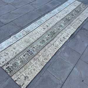 พรมวินเทจสไตล์ตุรกี, พรมปูพื้นขนาด 2.7x9.3 ฟุต, พรมขอบสีเทา - Product Image 2