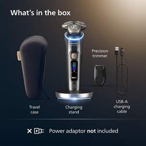 Afeitadora Eléctrica con Cuchillas de Rotación de 360 Grados, Uso en Seco/Húmedo, 5 Modos de Afeitado, Sistema Rotatorio de Triple Cuchilla, IPX7 para Cuerpo, Color Gris Oscuro - Product Image 4