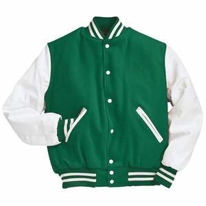Chaqueta de béisbol de manga larga para hombre, chaqueta lisa y lisa de color blanco para equipo universitario - Product Image 3