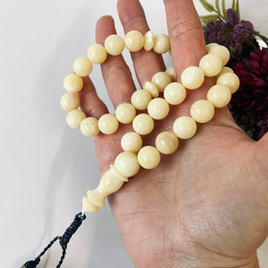 ลูกประคำอำพันบอลติกสีขาวธรรมชาติ, ลูกประคำอิสลาม, 33 เม็ด ขนาด 12 มม. - Product Image 5