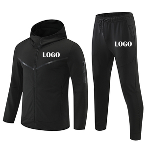 Chándal de algodón con capucha de invierno personalizado de talla grande para hombre con diseño 2 en 1, forro polar transpirable antiolor de longitud completa - Product Image 4