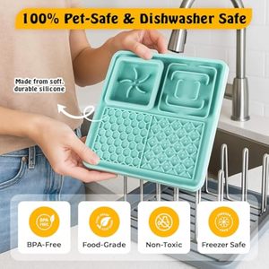 Tapis de léchage en silicone pour chien et chat Vente en gros sans BPA coussin d'alimentation antidérapant lavable au lave-vaisselle accessoire apaisant pour animaux de compagnie - Product Image 5