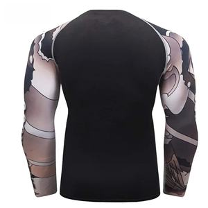 Nueva Camiseta Deportiva de Compresión con Estampado por Sublimación para Hombre, Ropa Deportiva para Gimnasio, Fitness, Entrenamiento, Camiseta Deportiva para Hombre, Venta al por Mayor, OEM Personalizado - Product Image 3