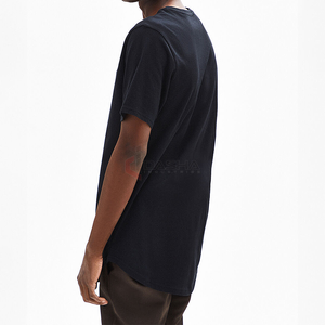 Camiseta de algodón 100% al por mayor para hombre, camiseta informal básica lisa de manga corta con cuello redondo y ajuste regular GSM, logotipo personalizado en blanco - Product Image 3