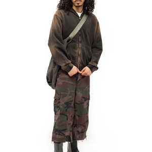 Sweat-shirts à capuche pour hommes en coton 100% lourd, à épaules tombantes, couleur unie, délavé à l'acide, nouvelle mode personnalisée - Product Image 5