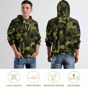 Sudadera con capucha de camuflaje digital informal de gran tamaño para hombre, Sudadera con capucha de otoño antiestática de lana transpirable - Product Image 5