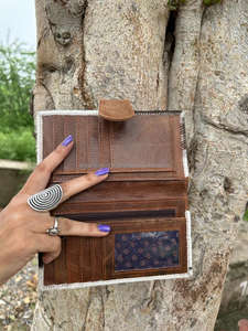 Nouveaux vrais cheveux faits à la main élégants sur cacher la fourrure en cuir soirée femmes sacs fourre-tout à bandoulière et cheveux élégants sur cacher des portefeuilles ensembles combinés - Product Image 5