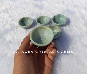 NUEVO PRODUCTO EN OFERTA, TAZA DE AVENTURINA VERDE NATURAL DE ALTA CALIDAD, Ecológica y Pulida para TERAPIA O MEDITACIÓN - Product Image 3