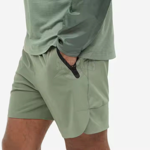 2025ชุดสั้นสำหรับผู้ชายเสื้อกันลมระบายอากาศสีพื้น - Product Image 5
