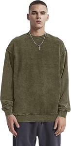 Sweat-shirts personnalisés en coton 100% délavé à l'acide, style vintage, en coton bouclette délavé aux minéraux, sweats à capuche épais, vente en gros, streetwear - Product Image 5