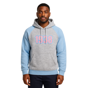 1938แจ็ค JILL อเมริกาแขนเสื้อแร็กแลนสีเทาสีฟ้าปักกำมะหยี่สีดำ Civic องค์กรมืออาชีพ100% - Product Image 1