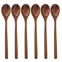 Set Sendok Makan 5 Buah Berkualitas Tinggi, Ramah Lingkungan, Berlapis Emas Mawar, Desain Klasik dengan Sentuhan Kayu, Garpu dan Sendok Biodegradable