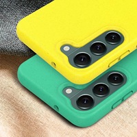 Funda 100% Compostable de Paja de Trigo, Biodegradable, Resistente a Impactos para S24 Ultra, Diseño de Lujo