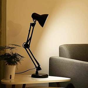 Antigona - Vintage <b>Retro</b> Articulated LED <b>Desk</b> Lamp | Adjustable Anti-Glare <b>Desk</b> Lamp for Study and Reading | White, Metal - Product Image 2