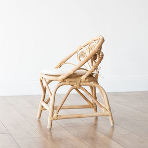 Chaise d'étude en rotin faite à la main pour enfants, accessoires de chambre d'enfant, chaises basses pour tout-petits, prix bas - Product Image 2