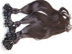 Kératine noire naturelle de 22 pouces I-Tips Indian Remy Hair Extensions Super Double Drawn Ends 100g Set pour femmes - Product Image 3