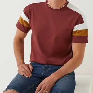 Camiseta con logotipo personalizado para hombre, 100% algodón, transpirable, 180 GSM, tela gruesa peinada, patrón de letras transpirable - Product Image 3