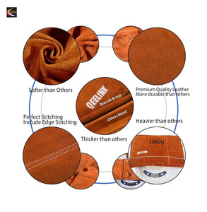 Tablier de travail en cuir de soudage résistant à la chaleur et aux flammes - Product Image 3