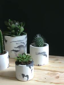 Macetero de Mármol Pulido de Fabricante OEM, Decoración para el Hogar, Contenedor de Hierbas de Piedra para Cocina, Elegante y Moderno - Product Image 5