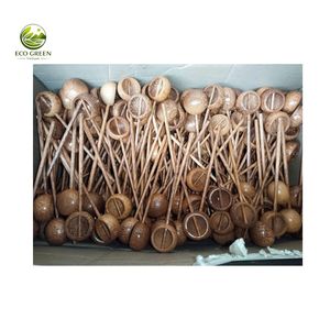 <b>Coconut</b> Bowl With Spoons Handmade Minimalist Design For Camping Food Serving Uncoated <b>Coconut</b> Handicraft - Product Image 3