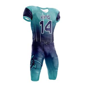 Nouvelle conception uniforme de football américain personnalisée professionnelle avec impression par sublimation à manches courtes et nom d'équipe personnalisé - Product Image 3