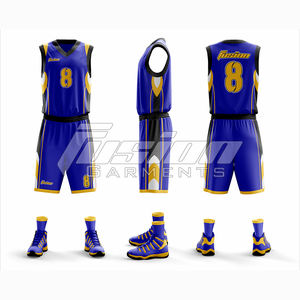 Ventes en gros d'usine, uniformes de basket-ball sur mesure, ensembles de vêtements de sport, respirants, antibactériens, séchage rapide, sublimation complète du logo - Product Image 1