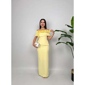 Vestido Largo Floral con Cuello Barco Blanco missJANELL para Mujer, Elegante Vestido Largo de Mezcla de Poliéster y Elastano, Ropa de Noche Hecha en Turquía - Product Image 6