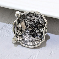 Luxe dames costume bijoux métal cristal strass argent tête de tigre broche