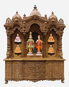 Pooja Mandir de madera de teca de estilo indio del Sur para el hogar, templo de madera hindú personalizado, fabricante de Mandir de la mejor calidad de Australia - Product Image 4