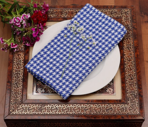 Servilletas de pata de gallo hechas a mano 18x18 pulgadas lavadas a máquina listas para enviar por exportadores indios - Product Image 2