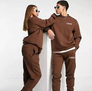 Ensemble de pantalons de survêtement à capuche personnalisés unisexe hommes femmes jogging logo de broderie personnalisé survêtement respirant - Product Image 5