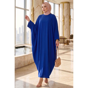 Robes Ceyda, design simple, polyester, hijab, abaya, Saks - Product Image 1