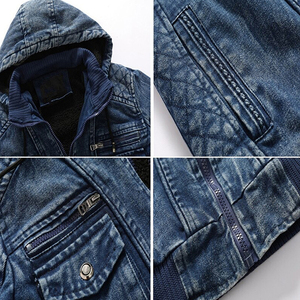 Latest Style Best <b>Material</b> Newly Arrived Custom Make Factory Made Hooded Competitive Price <b>Denim</b> Jackets for Men - Product Image 5
