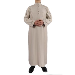 Moderno estilo de Kuwait árabe saudita para hombre Thobes Jubbah fabricante de ropa islámica de alta calidad personalizado stand collar Jubbah - Product Image 1