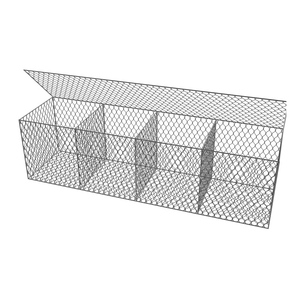 Caisse <span class=keywords><strong>gabion</strong></span> carrée en treillis métallique galvanisé 2m x 1m x 1m avec ouverture de 80x100mm <span class=keywords><strong>pour</strong></span> cage - Product Image 6