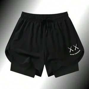 Wholesale <b>Mens</b> Casual Sports Wear <b>Mens</b> Double Layer Training Yoga Running <b>Camo</b> Double Layer <b>Shorts</b> With Full Customization - Product Image 1