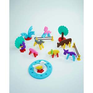 GIRNAR Educational Car Playset with <b>Farm</b> Animals Portable Blocks for On-the-Go <b>Play</b> - Product Image 1