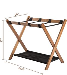 Portaequipajes de madera maciza de primera calidad para hoteles boutique con acabado liso y alta capacidad de carga - Product Image 1