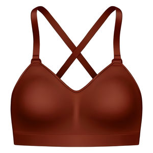 Sujetador Deportivo Ecológico de Alta Sujeción para Mujer, Cuello en U, Transpirable, de Secado Rápido, Spandex/Nailon, Tirantes Ajustables, Parte Delantera Extraíble - Product Image 1