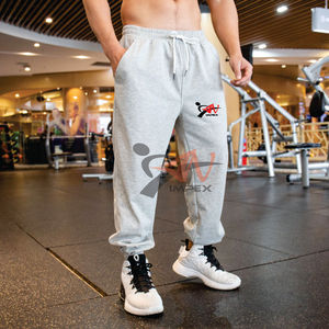 Logo personnalisé de haute qualité 320 GSM 90% Polyester 10% Spandex décontracté Fitness athlétique survêtement pantalon uni hommes pantalons de survêtement - Product Image 5