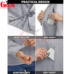 Men's Lightweight High Quality Water-Resistant Breathable Softshell Formal Embroidered <b>Jacket</b> Cotton/Polyester <b>Fleece</b> <b>Lining</b> - Product Image 6