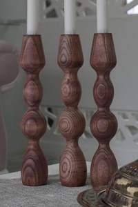 Portavelas de madera pura, producto de lujo para decoración del hogar, con vidrio, decoración para bodas, portavelas de madera. - Product Image 4