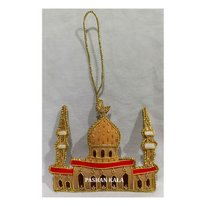 Mayorista de Zari, mezquita bordada a mano, decoración colgante para regalo EID, mezquita árabe islámica para regalos de vacaciones de Ramadán - Product Image 1