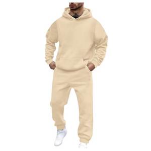2025 nouvelle mode hommes survêtement ensembles à capuche et pantalon femmes couleur unie pull à capuche + pantalon costume vêtements de sport décontractés ensembles mâle - Product Image 6