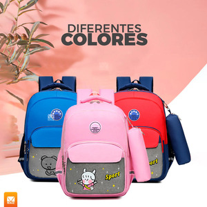 Sac à dos scolaire Kawaii avec trousse à crayons pour étudiants et enfants - Couleurs assorties - Product Image 5