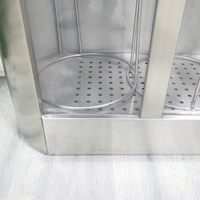Poubelle de recyclage en acier inoxydable de haute qualité à 4 compartiments, grande poubelle transparente pour l'aéroport